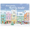 Adventskalender Paint by number/mal efter tal, 25×28 cm + 24 farver og 3 pensler