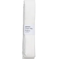 Afklippet stofstykke af hørmix 100×137 cm cremefarvet
