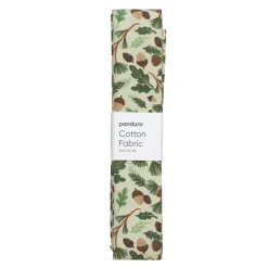 Afklippet stofstykke 100×70 cm – blade og agern