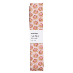 Afklippet stofstykke 100×70 cm – lotusblomster på rosa baggrund