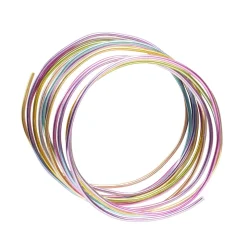 Aluminiumstråd flerfarvet/skiftende, længde 3 meter, Ø 2,5 mm