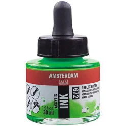 Amsterdam Acrylic Ink Reflex Green 30 ml – UV, UV-farve