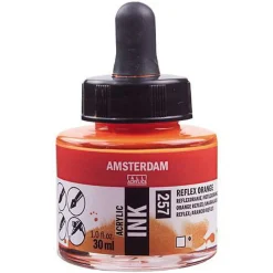 Amsterdam Acrylic Ink Reflex Orange 30 ml – UV, UV-farve