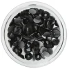 Ansigtsperler/hudperler til kosmetisk brug – Onyx, ca. 100 stk.