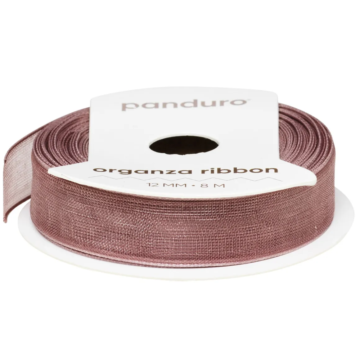 Askerosa organzabånd – 12 mm bredt og 8 meter langt