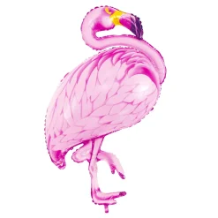 Ballon 60×85 cm – en rosa og meget flot, detaljeret flamingo