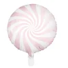 Ballon Ø35 cm – hvid ballon med rosa hvirvel/swirl