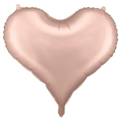 Ballon 61×53 cm – roséfarvet hjerte, perfekt til valentinsdag