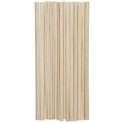16 blandede rundstokke – længde 25 cm, antal/diameter 8×0,5 mm, 4×8 mm, 4×0,95 mm