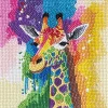 Bling Dots, diamond painting til børn 8+ år regnbuefarvet giraf 20x20 cm