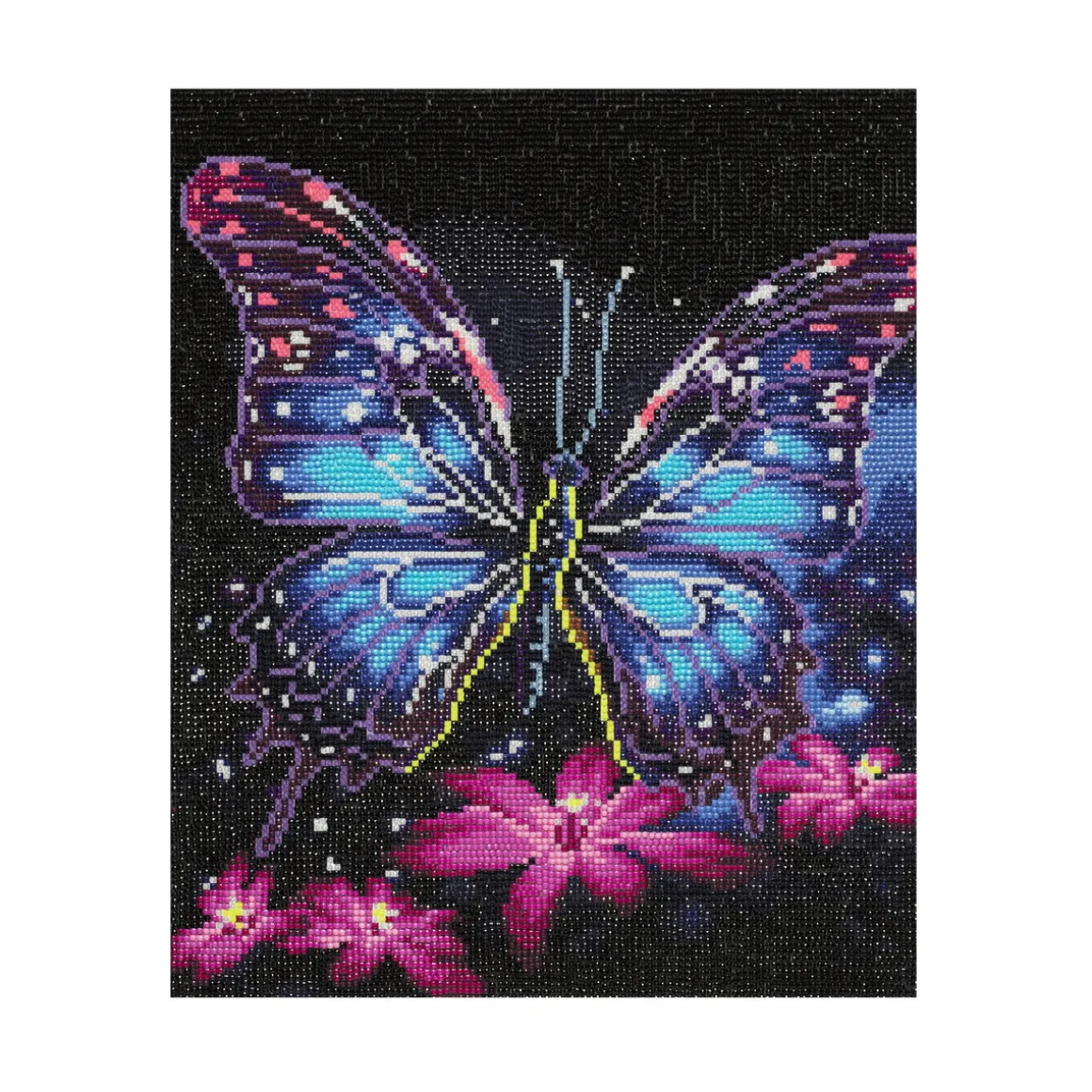 Bling Dots Glow, diamond painting til børn selvlysende sommerfugl 33×40 cm