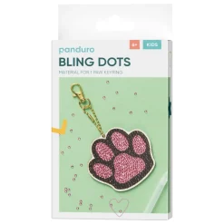 Bling Dots Pote nøglering kit – lav en sød lille pote med perler, 7,5×6,7 cm