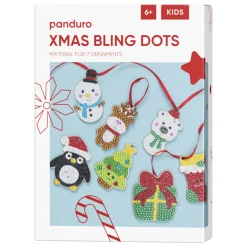 Bling Dots Xmas, lav 7 fine juletræsdekorationer af perler med ophæng
