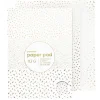 Blok med designark A4, 12 transparente ark med detaljer i guldmetallic, 113 g/m²