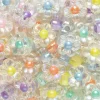 Blomsterperler, søde, transparente og iriserende blomster, 50 stk. Ø12 mm