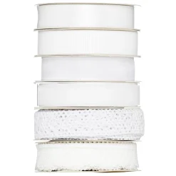 Båndmix i hvid, 12 mm brede og 2 meter lange – 6-pak