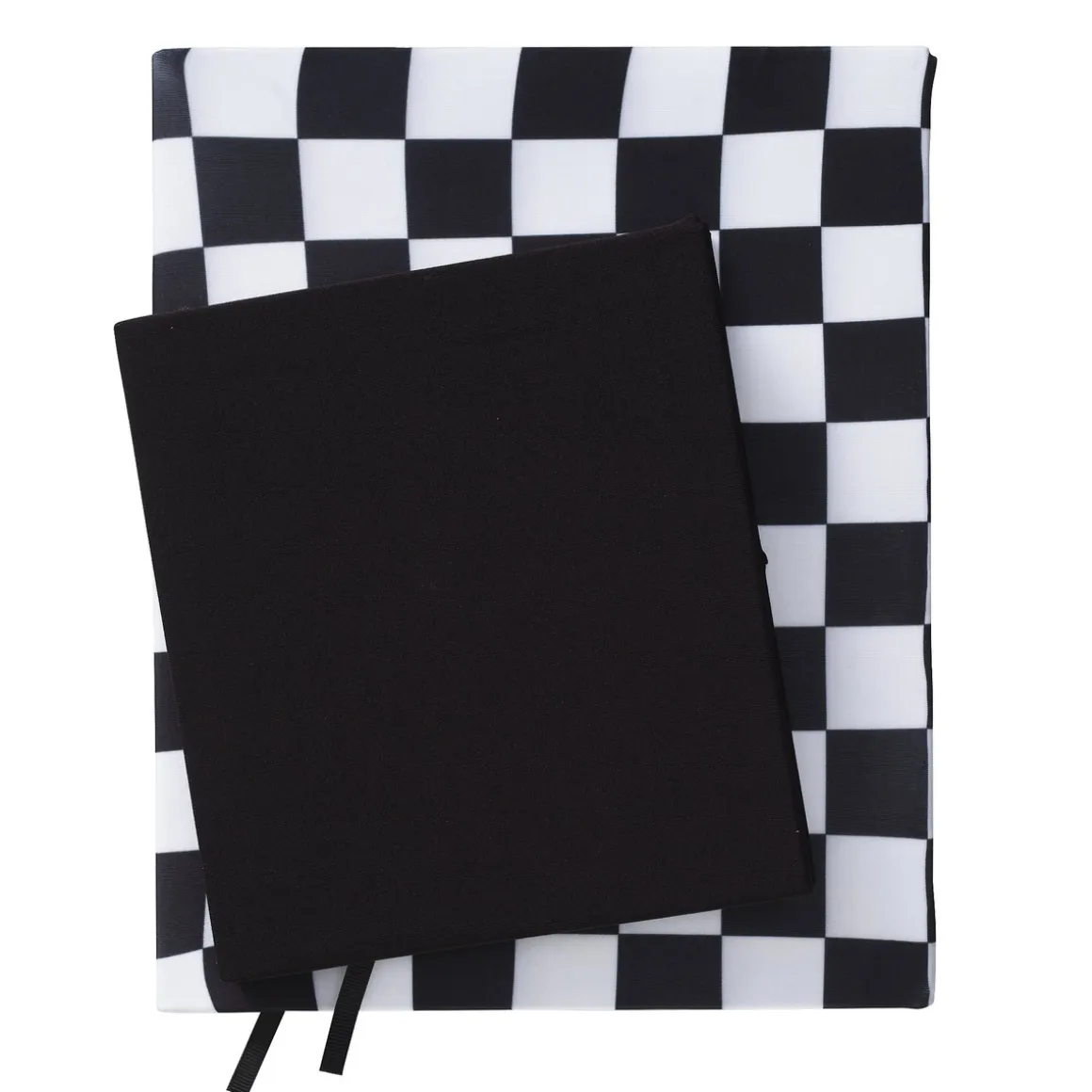 Bogomslag af stretchstof, beskyttelsesomslag til bøger – ternet 2-pak, 18×33 & 23×27 cm