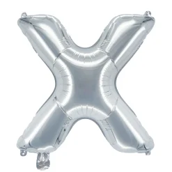 Bogstavballon X sølv 32 cm
