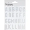 Bogstaver klistermærker A-Z iriserende guldtoner, 52 alfabetstickers, 25 mm længde
