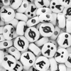 Bogstavperler 100-pak med sorte bogstaver – Å, Ä, Ö, Æ, Ø
