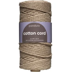 Bomuldssnor 3 mm/100 m beige