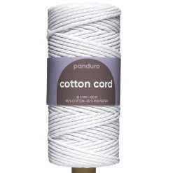 Bomuldssnor 3 mm/100 m hvid