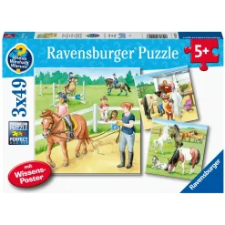 Børnepuslespil 3x49 Rideskolen