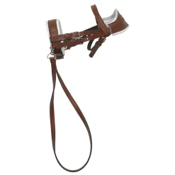 Brun ergonomisk trense med tøjler til kæphest og hobby horse
