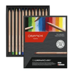 Caran d"Ache Luminance 6901, sæt med 12 farveblyanter