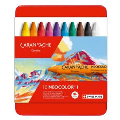 Caran d'Ache Neocolor I – 10 voksbaserede farvekridt i topkvalitet