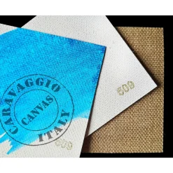 Caravaggio malerlærred 509, 210 cm bredt, 100% hør, grov struktur, 430 g/m²