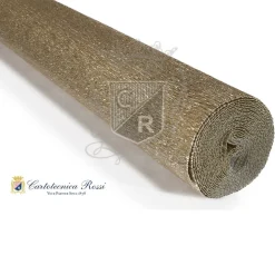 Cartotecnica Rossi crepepapir 806 – guld og platin metallic (hvid bagside), 180 g rulle (144 g/m²) a 50×250 cm