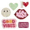 Charm Stickers Good Vibes, 6 stk. klistermærker med motiver af metal