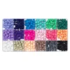 Chunky clay bead mix, ca. 540 ekstra brede heishiperler i 18 forskellige farver
