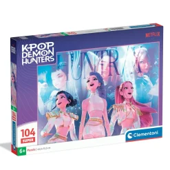 Clementoni puslespil K-POP Demon Hunters, 104 brikker, 48,5×33,5 cm