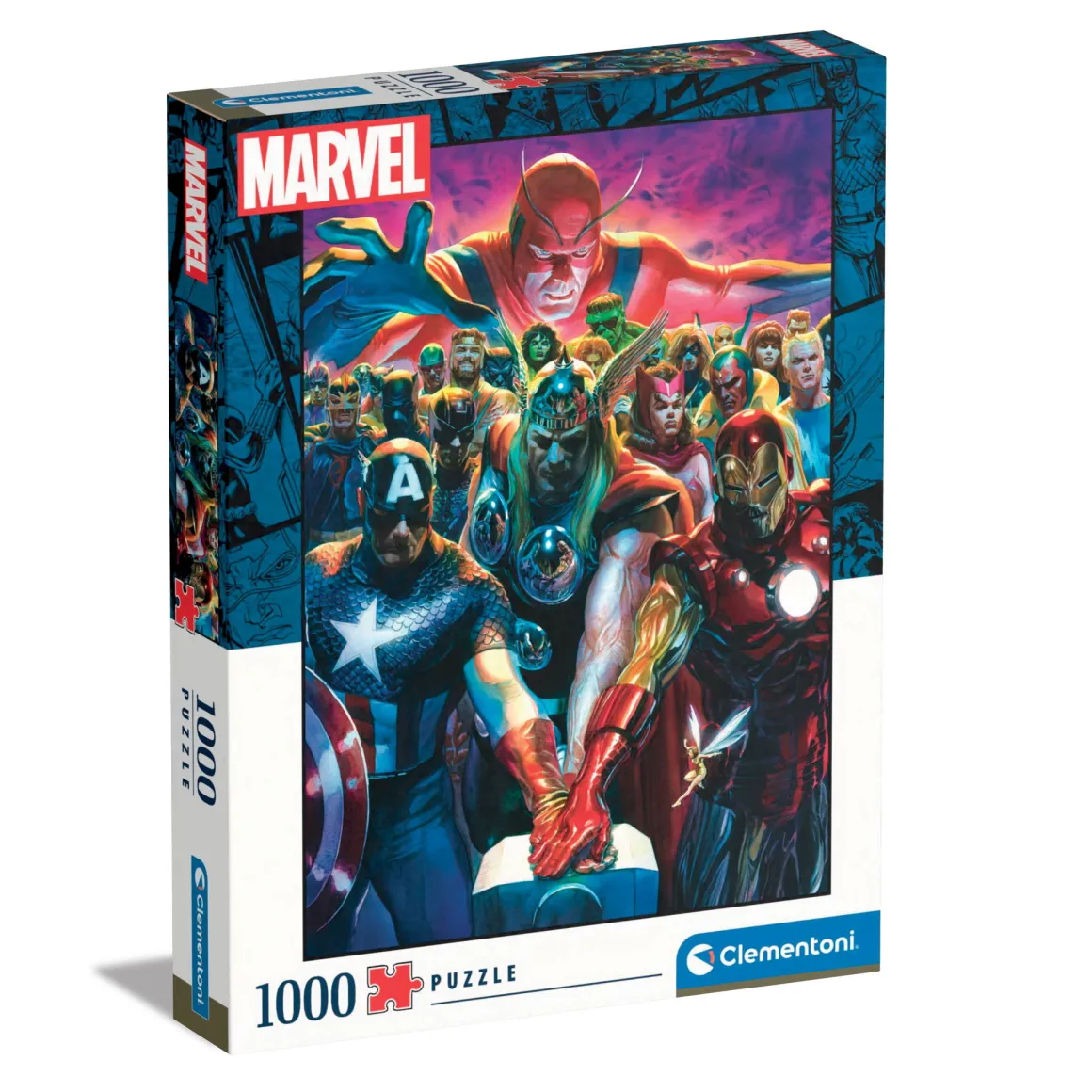 Clementoni puslespil – Superhelte fra Marvels Avengers. 1000 brikker, 50×69 cm