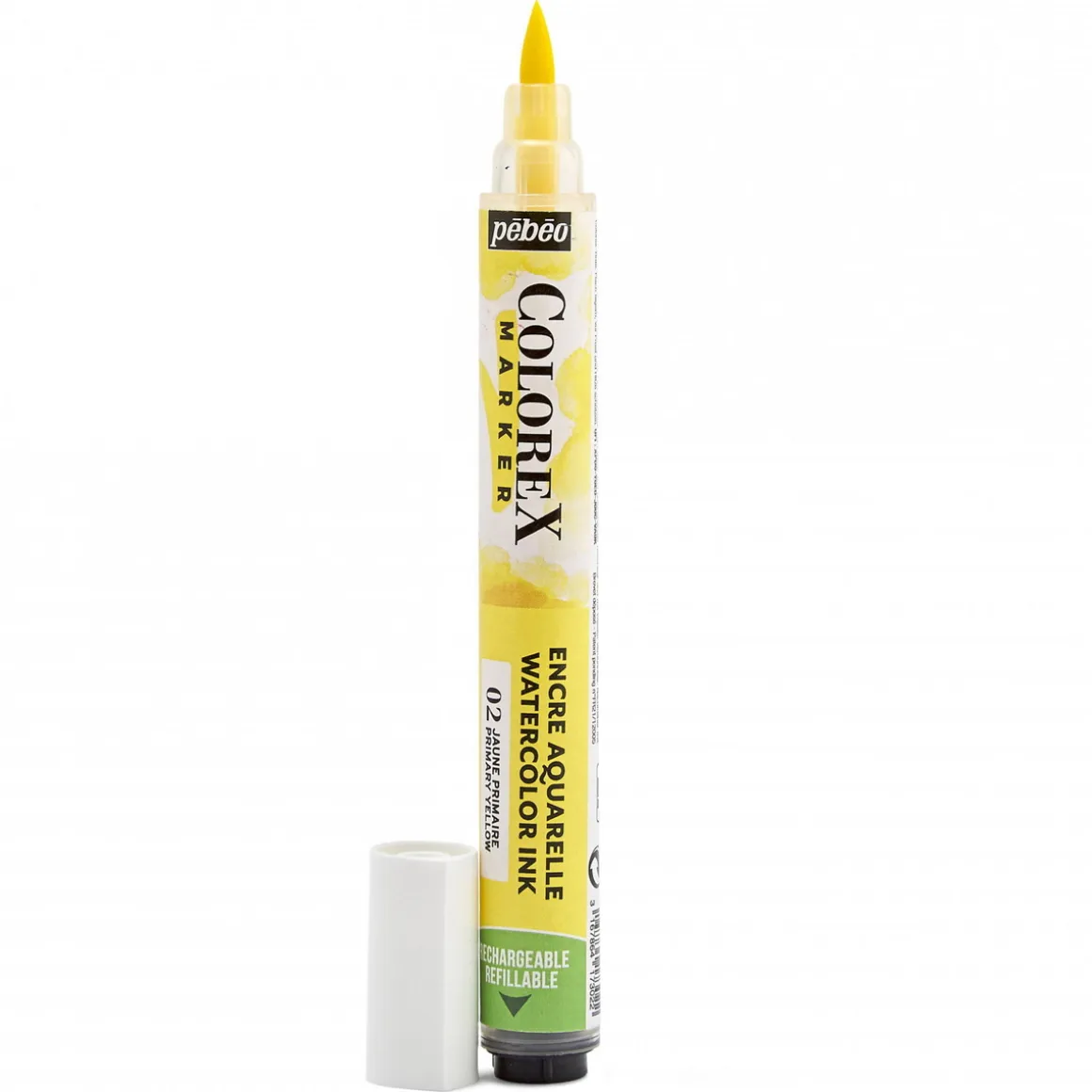 Colorex Marker Primary Yellow – marker med akvarelblæk og penselspids