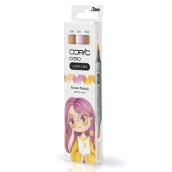 Copic Ciao markers med dobbeltspids, 3-pak – Sunset palette