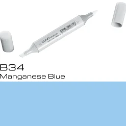 Copic Sketch B34 Mangan. Blue