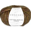 Cotton Merino Tones 50 g olivengrøn og brun
