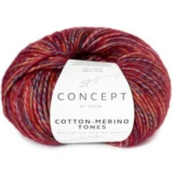 Cotton Merino Tones 50 g rød og rosa 303