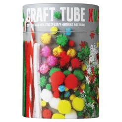 Craft Tube Xmas hobbyrør fyldt med sjove ting til vinterlig julepynt!