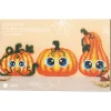 Cute Pumpkins by Anja Takacs, lav 3 søde græskar i perler til halloween, H 18-25,5 cm