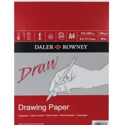 Daler-Rowney Drawing Paper tegneblok A4 (210×297 mm), 50 ark, 160 g/m²