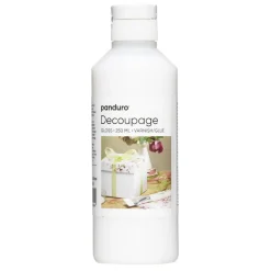 Decoupagelim, blank vandbaseret decoupagelak til papmaché og træ, 250 ml