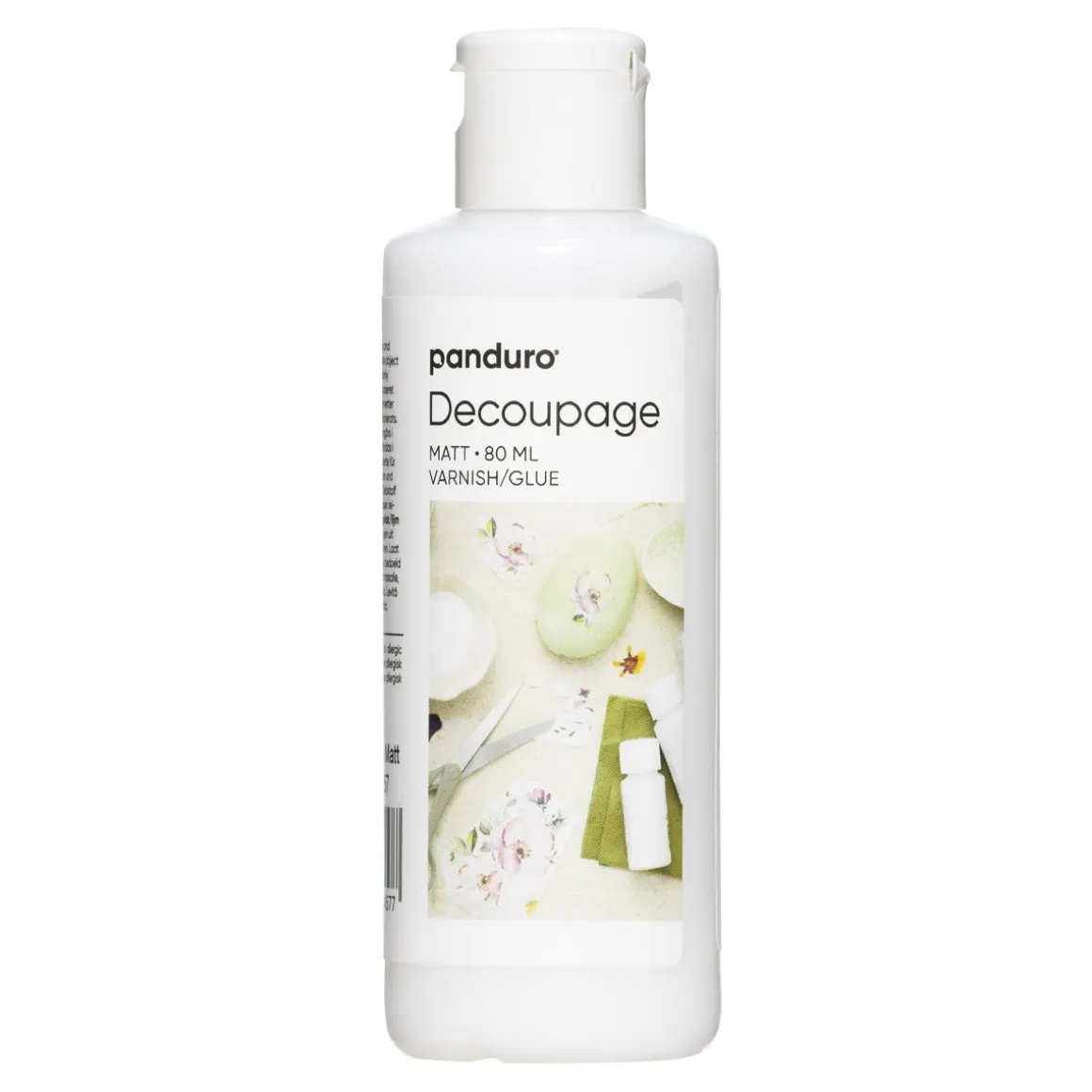 Decoupagelim, mat vandbaseret decoupagelak til papmaché og træ, 80 ml