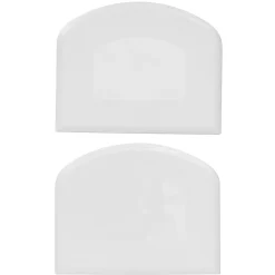 Dejskrabere af plast 2-pak, 11,7×9,2 cm store. Tykkelse 0,25 cm