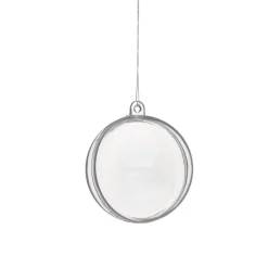 Delbare julekugler af plast, runde, 6 stk. Ø5,5 cm
