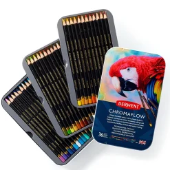 Derwent Chromaflow farveblyanter 36 stk. i praktisk metaletui