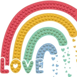 Diamond Dotz Love Rainbow – diamond painting, 7,8×7,8 cm